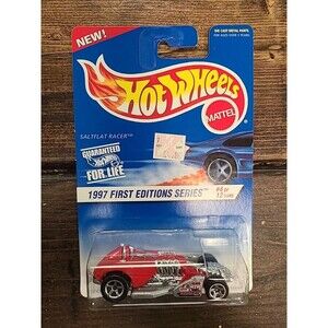 Vintage NOS NEW 1997 Hot Wheels #520 First Editions 4/12 Saltflat Racer Red